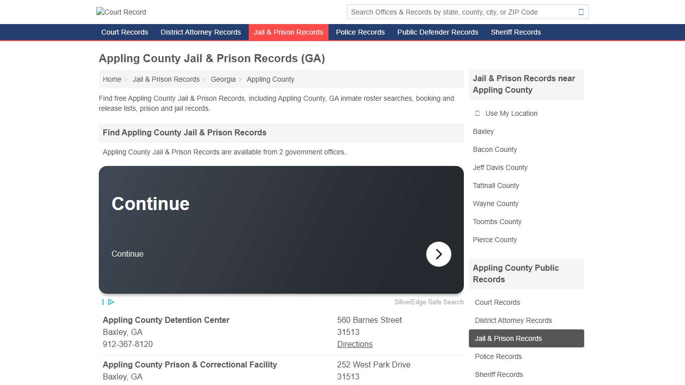 Appling County Jail & Prison Records for Free (Appling County, GA)